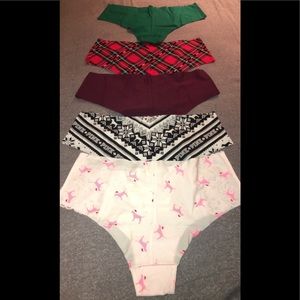 Victoria Secret Pink• NWT• 5 Set• Cheeky• LRG